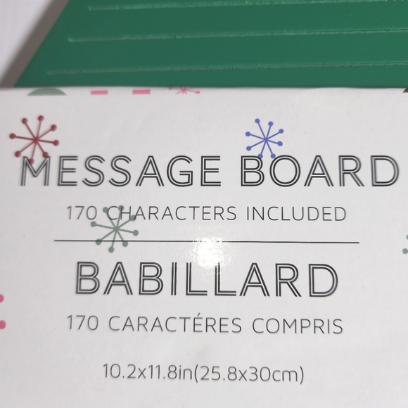 Burnes of Boston 170 Character Christmas Tree Message Board 10.2"X11.8"X0.25" - Picture 5 of 7